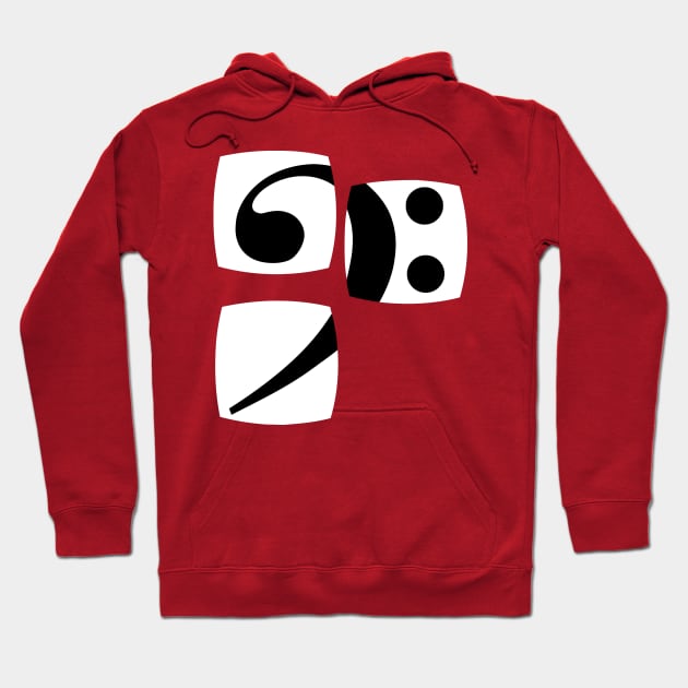 Bass clef for bassist and bassist Hoodie by Quentin1984